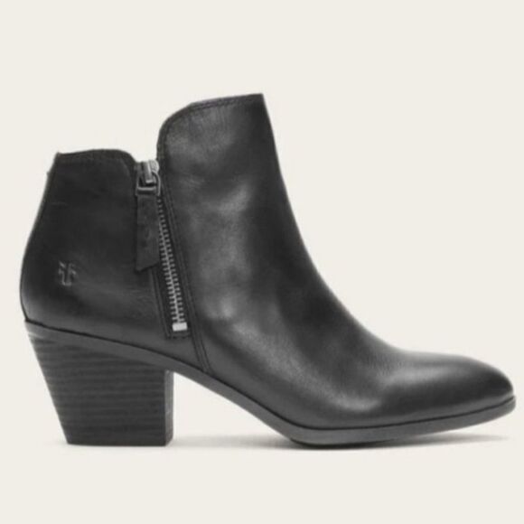 Frye Judith double Zip Bootie-Black - Picture 3 of 13